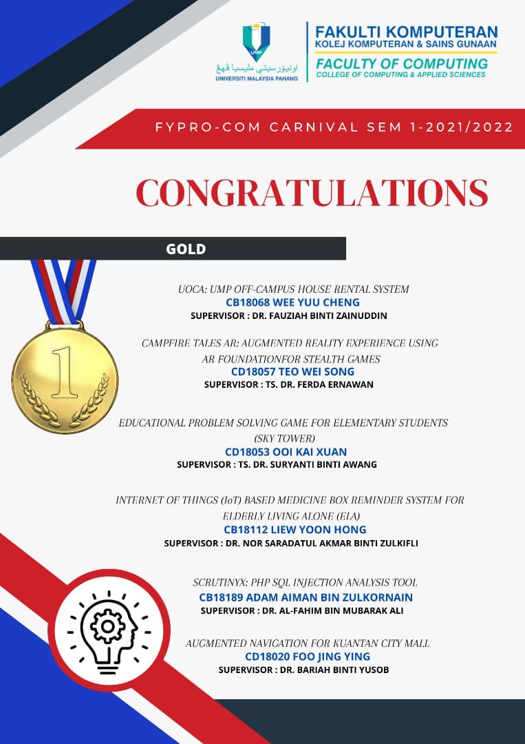 FYPro-Com Carnival Semester 1 2021/2022