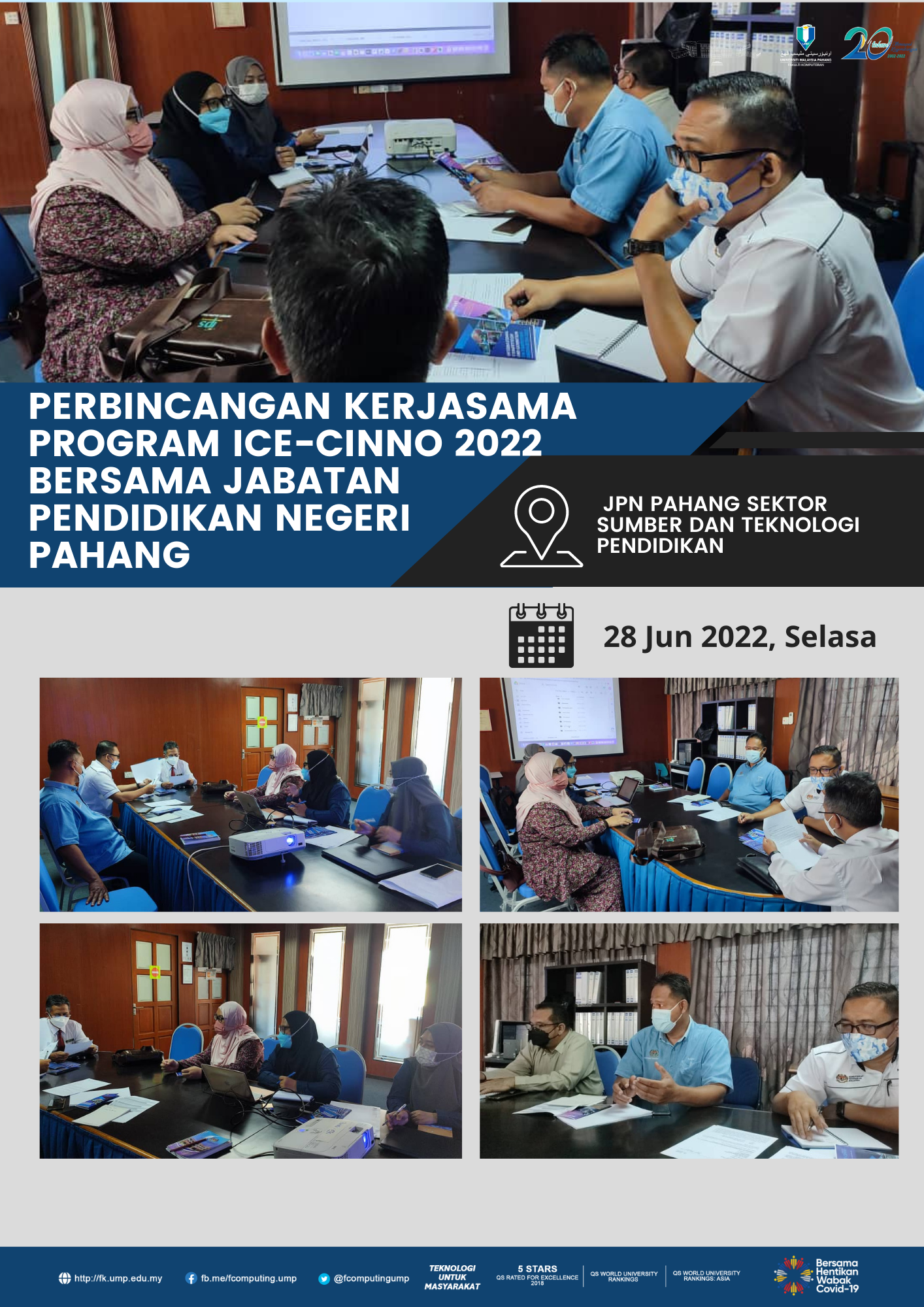 Perbincangan Kerjasama Program iCE-CInno 2022 bersama Jabatan Pendidikan Negeri Pahang